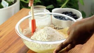 Flour in butter mixture