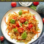 Healthy veggie spaghetti recipe Pinterest Pin