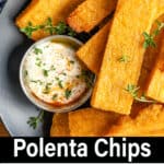 Baked Polenta Chips Pinterest Pin