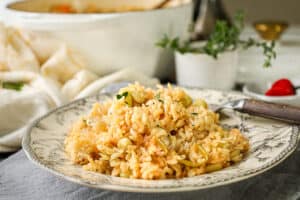 rice and lima beans on plate