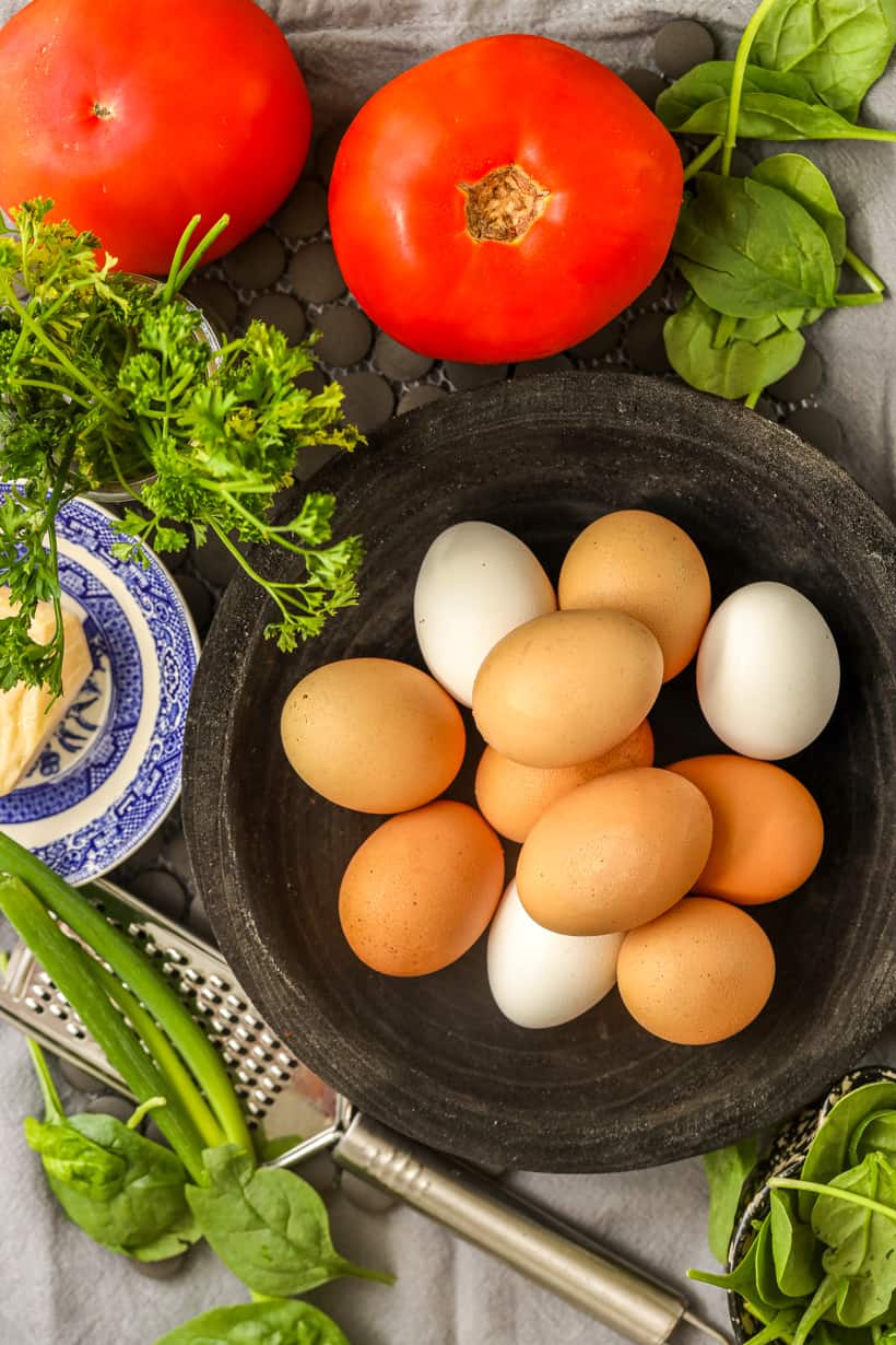 ingredients to make omelet (omelette) with egg whites