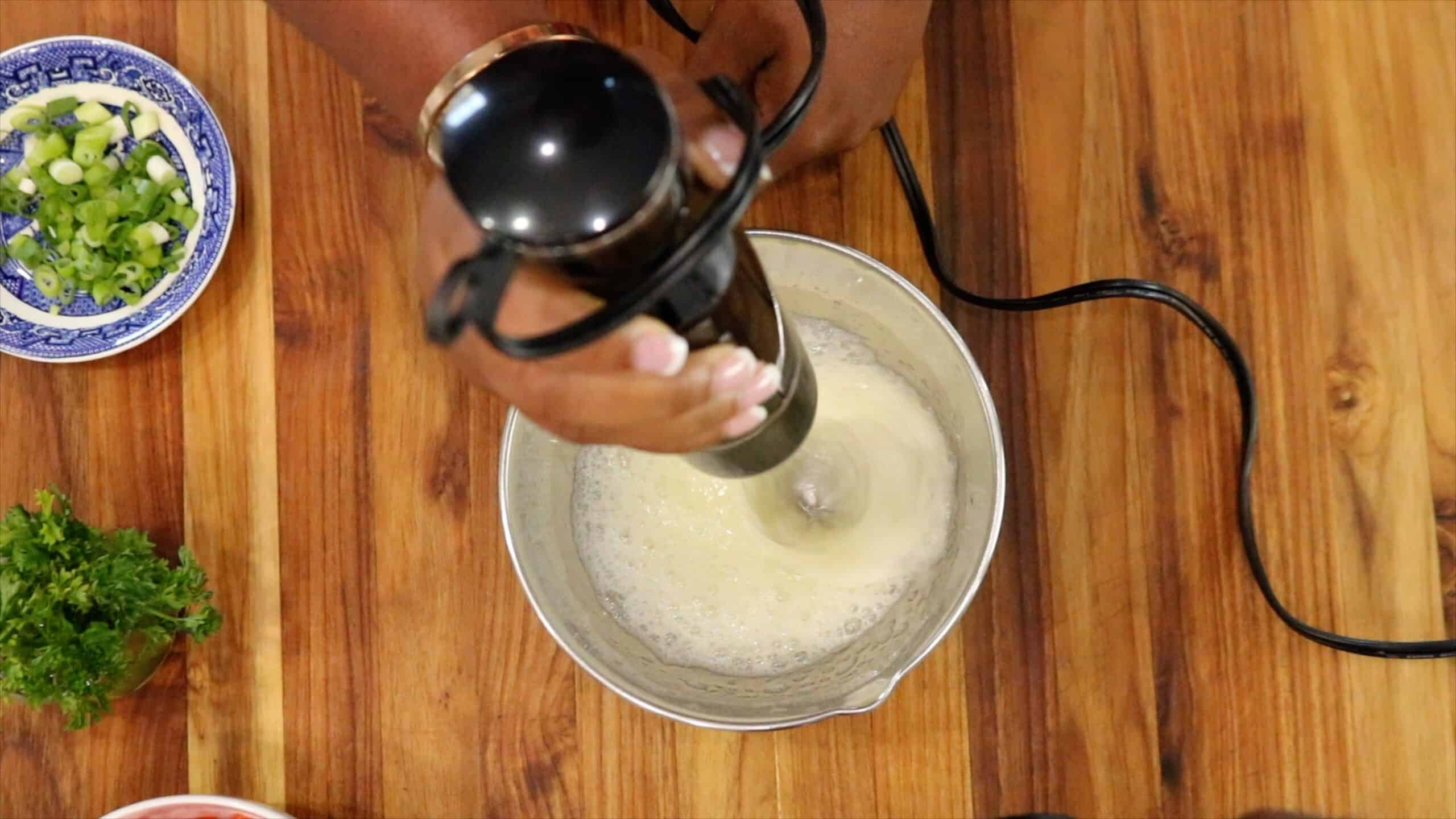 Whisking egg white