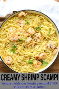 Creamy Shrimp Scampi Pinterest Pin