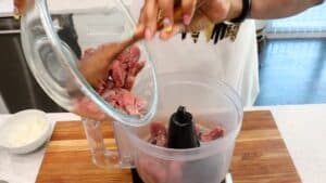 Grinding meat