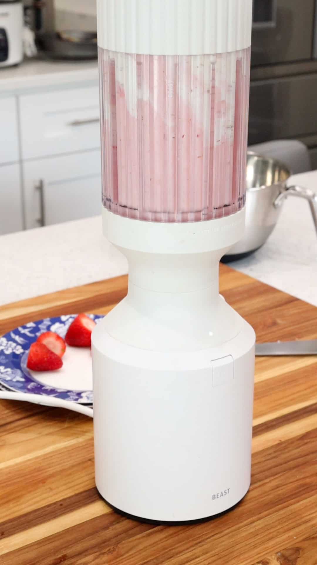 Blending Ingredients to make smoothie
