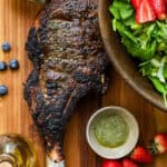 Steak and port - de - paix steak seasoning blend with salad on the side