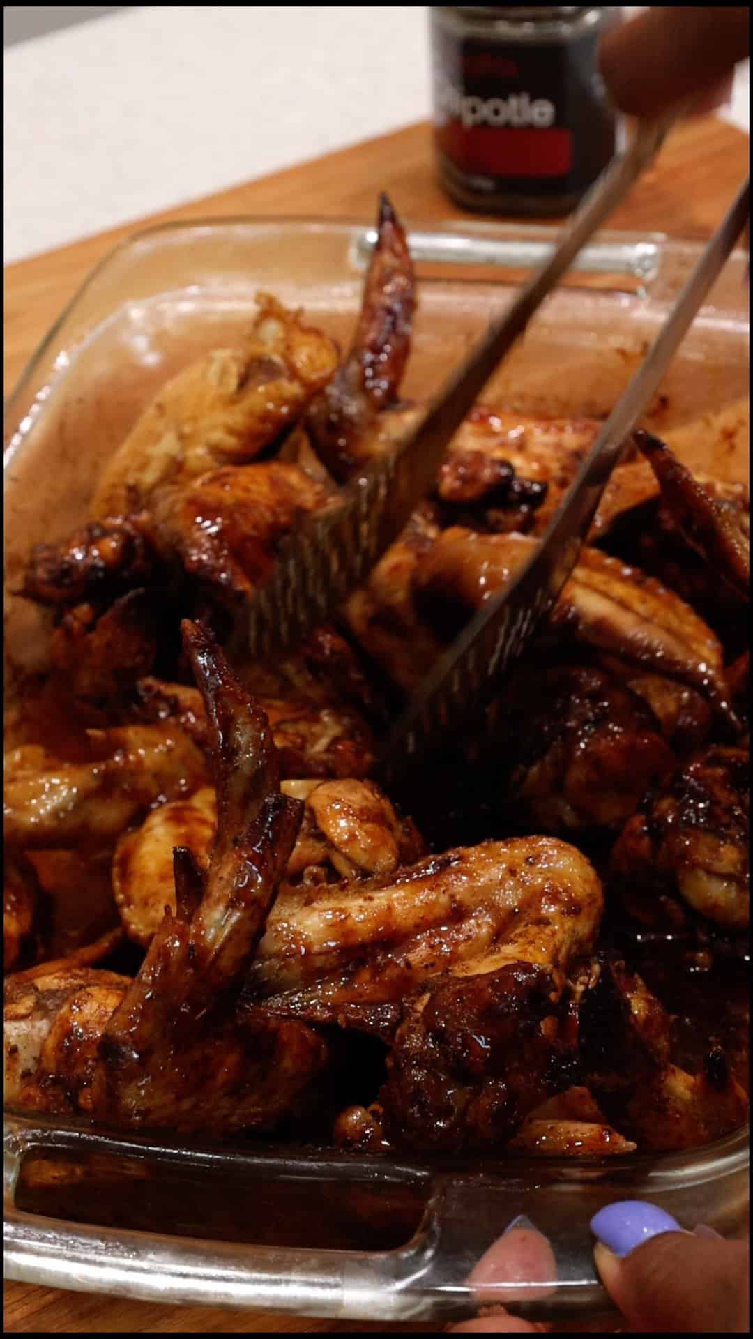 Mixing Chipotle Chicken Wings