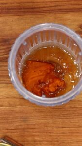 Pumpkin Frappuccino -maple syrup and pumpkin in blender