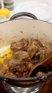 Cooking lamb for legume militon