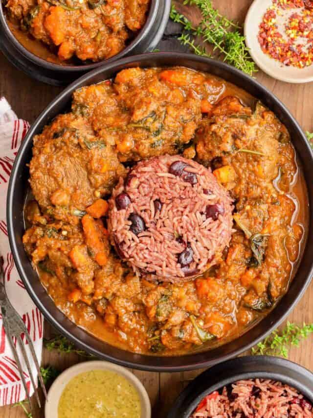 Haitian Legume Militon With Lamb