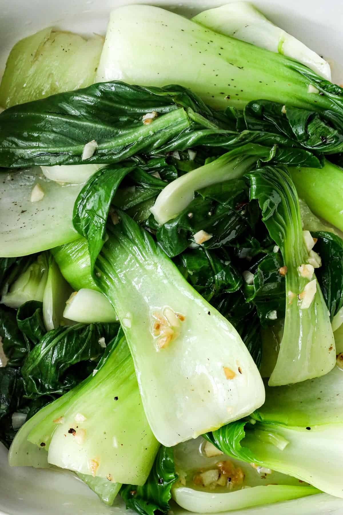 Blanched Bok Choy with garlic