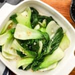 Blanched Bok Choy with garlic