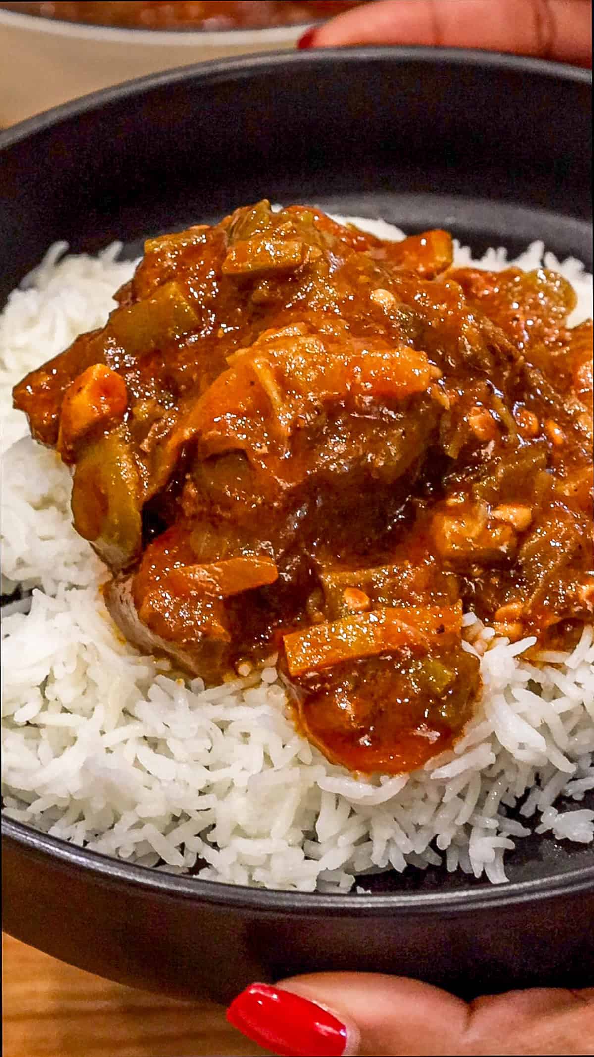 Haitian White Rice With topped with Legume