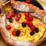 German pancakes in the cast iron skillet