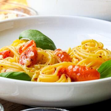 Meghan Markle Pasta on white plate