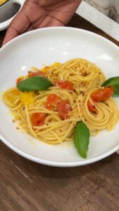 Meghan Markle Pasta on white plate