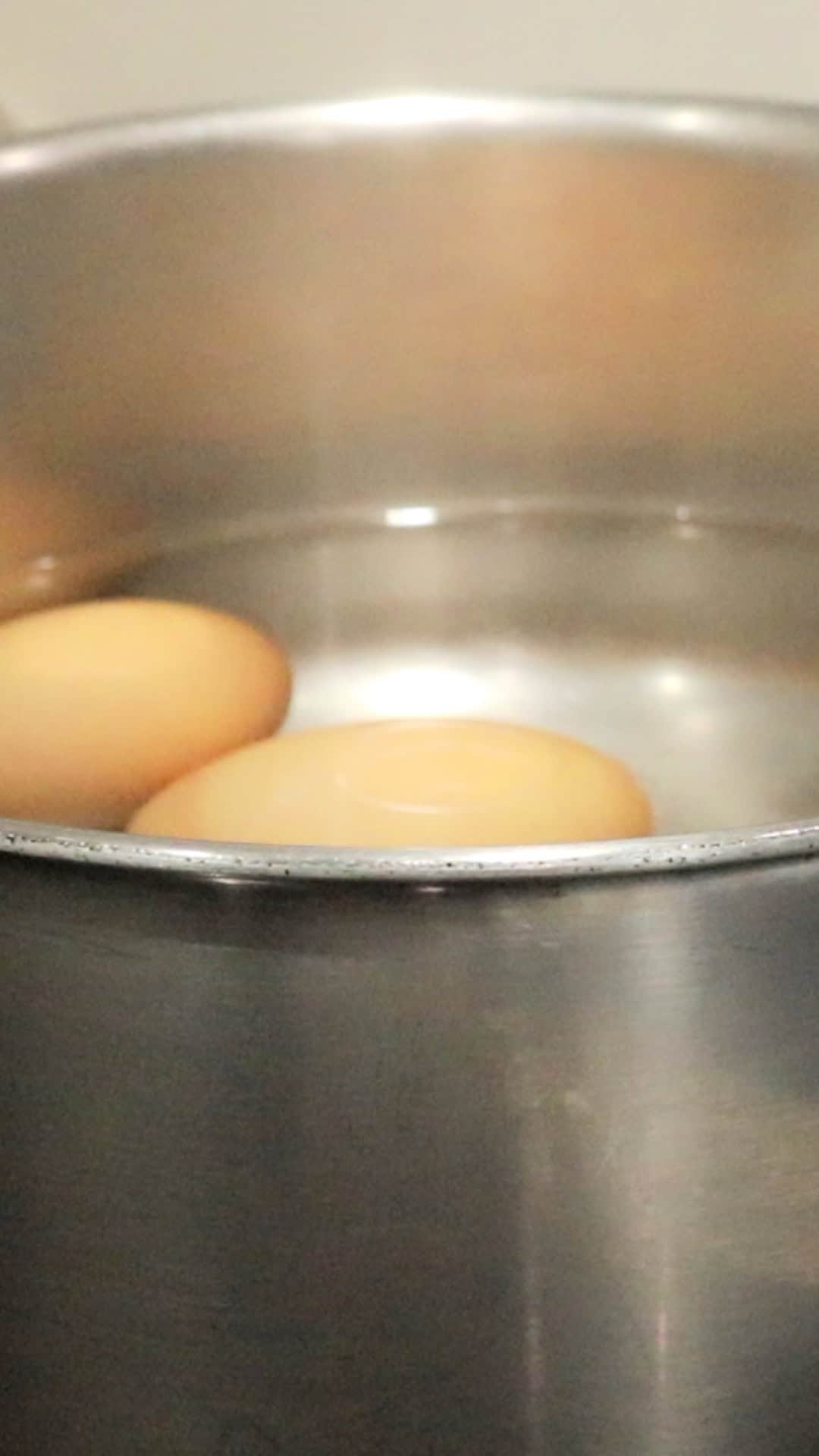 eggs in boiling water