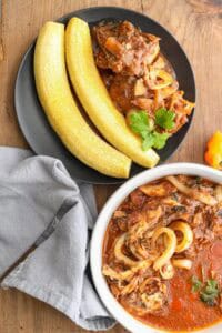 Sos Morue (Mori - Haitian Cod Stew with plantains