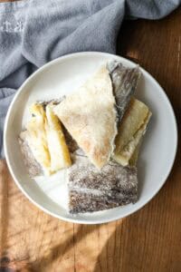 salted cod - Haitian Morue (Mori) in white plate