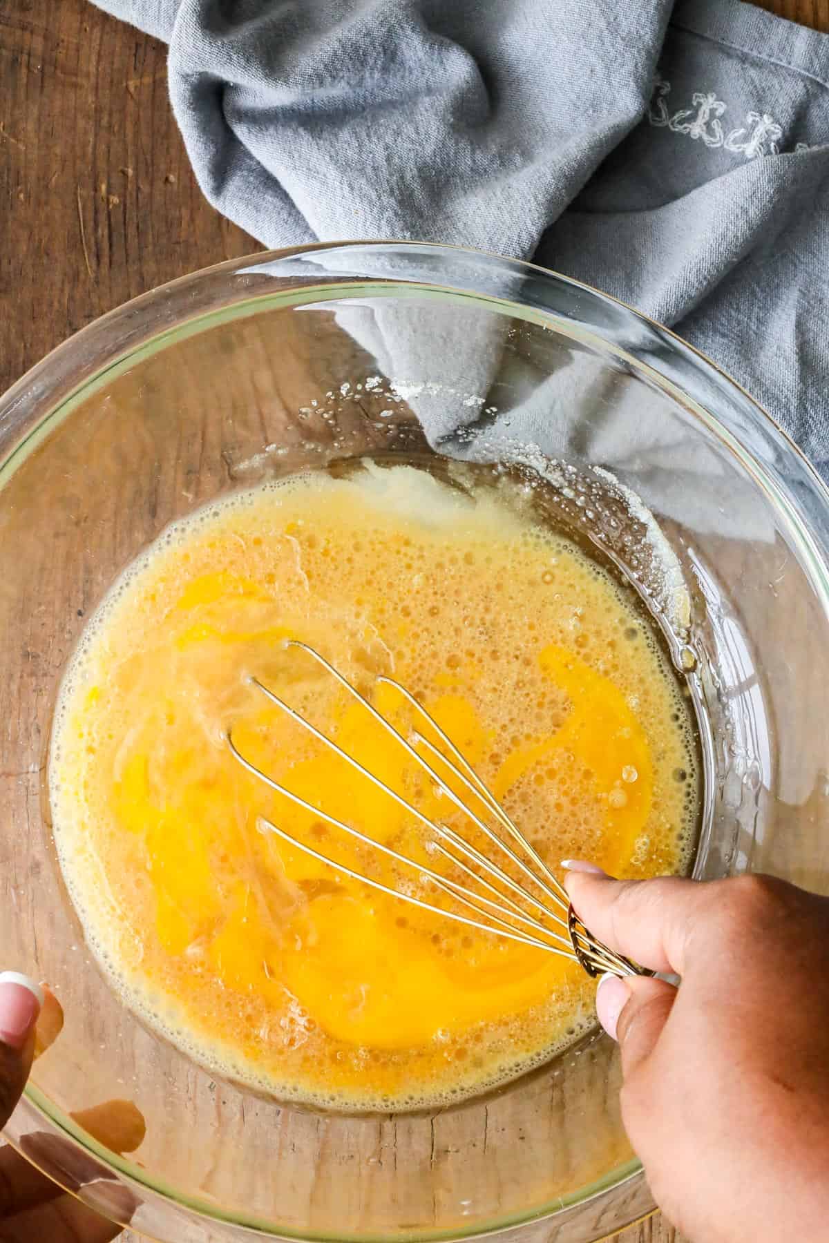 combining wet ingredients