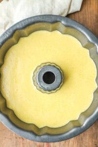 saffron eeg mixture in bundt pan