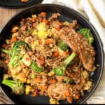 Fried Haitian Black Rice (Diri Djon Djon Fri) -Pinterest Pin