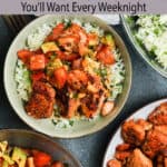 Spicy Chipotle Salmon Bowls Pinterst Pin