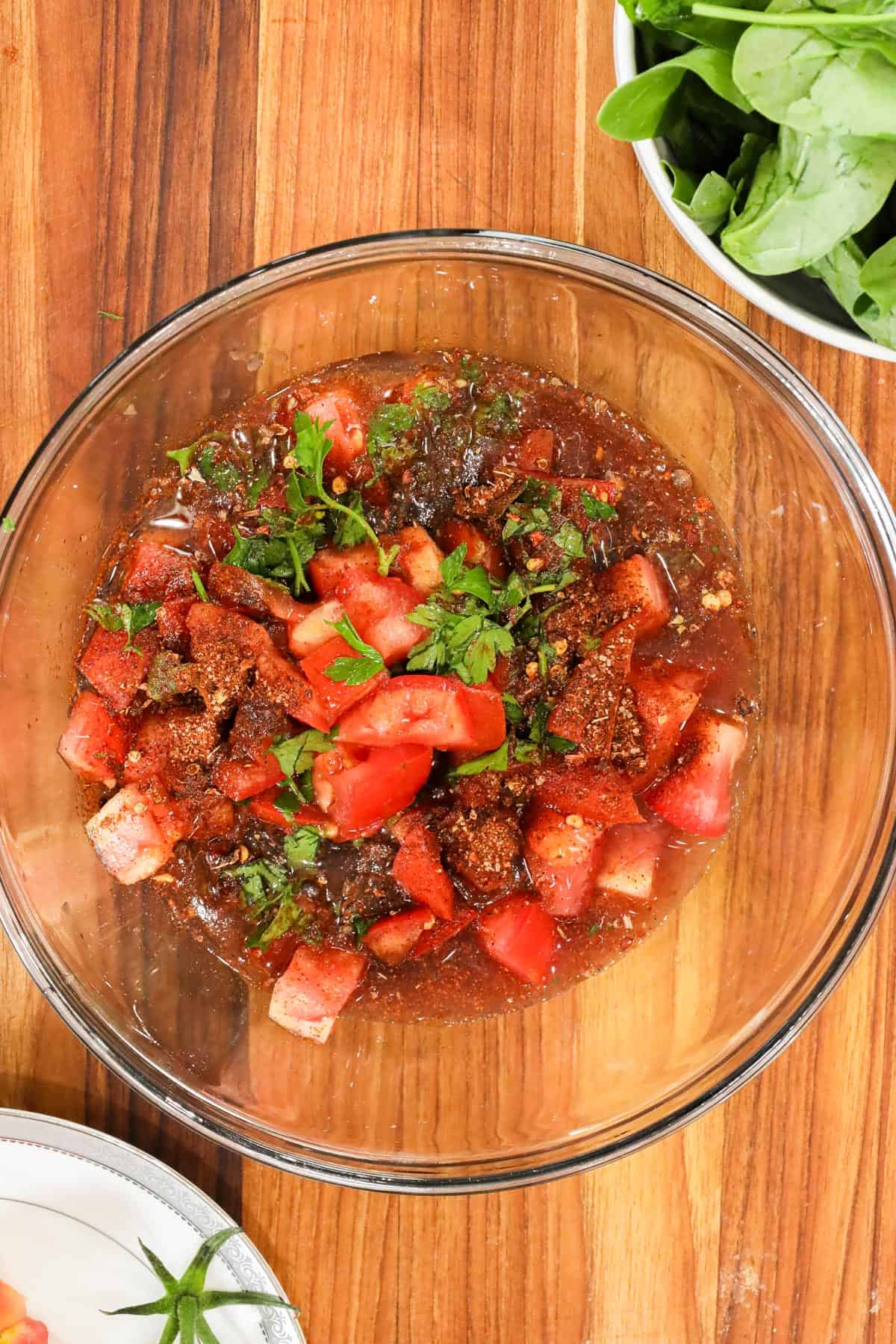 seasoned avocado and tomato dressing