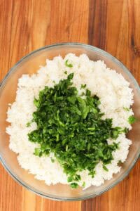 rice with spinach