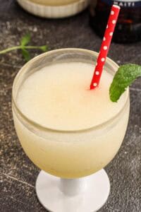 Jus Citron With Barbancourt garnished with mint leaves