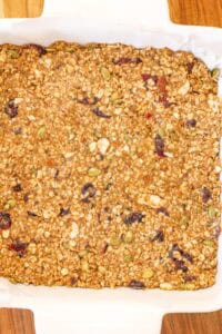 granola bar in dish