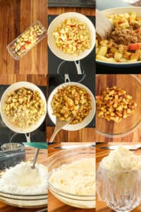 ingredients to make cookies and apple pie filling