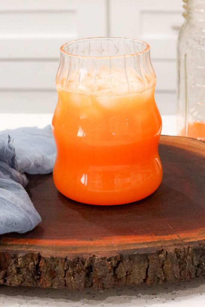 My Favorite 3-Ingredient Detox Juice on wooden board