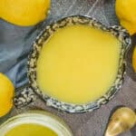 lemon sauce in cup