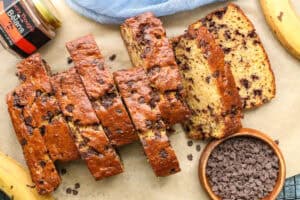 plantain bread on parchment paper