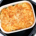 Shells Mac and Cheese (Recipe)- in air fryer basket