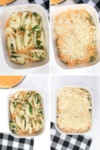 shrimp shells Mac and cheese step-by-step ingredients