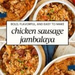 Chicken Sausage Jambalaya Pinterest Pin