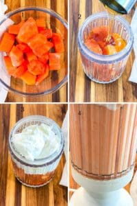 Step-by-step photo guide papaya ice cream