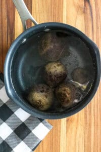beets cooking in saucepan