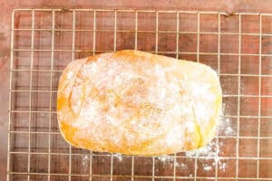 bread dusted with flour