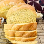 yeast pumpkin bread sliced