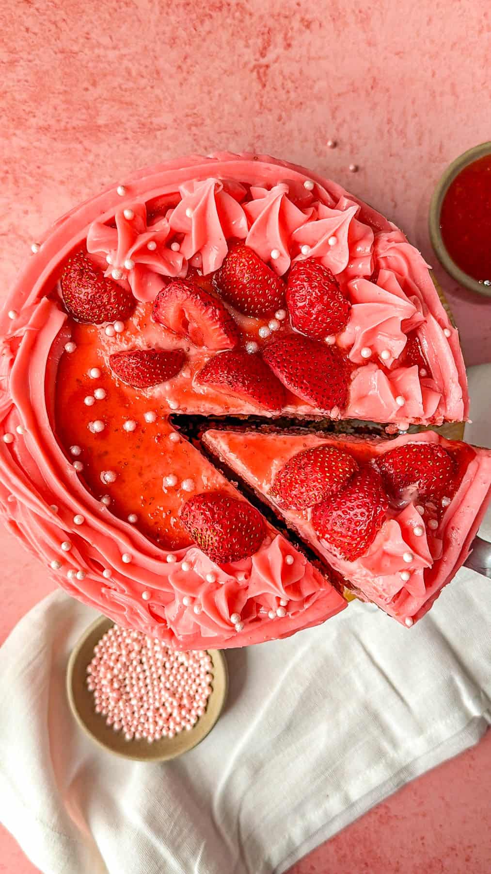 Air Fryer Strawberry Cake