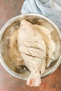 breaded raw tilapia